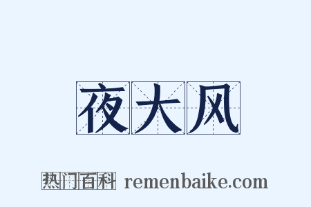 夜大风是什么意思的图片